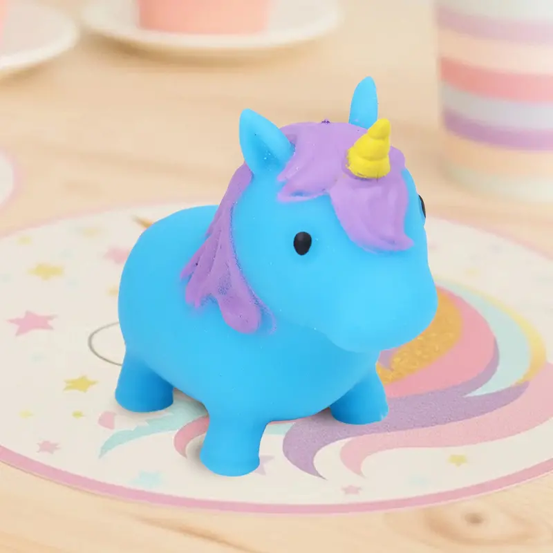 Squishy De Espuma, Unicornio, Color Azul 1