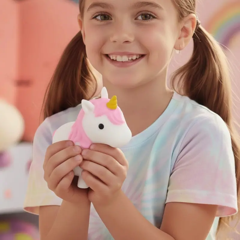Squishy De Espuma, Unicornio, Color Blanco 2