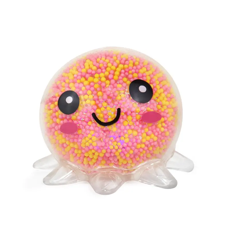 Squishy Pulpo Con Luz, Color Amarillo Con Rosa 2