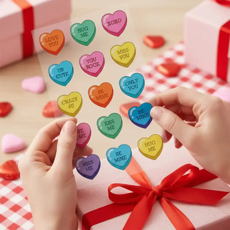 Sticker Corazón Con Frases 1
