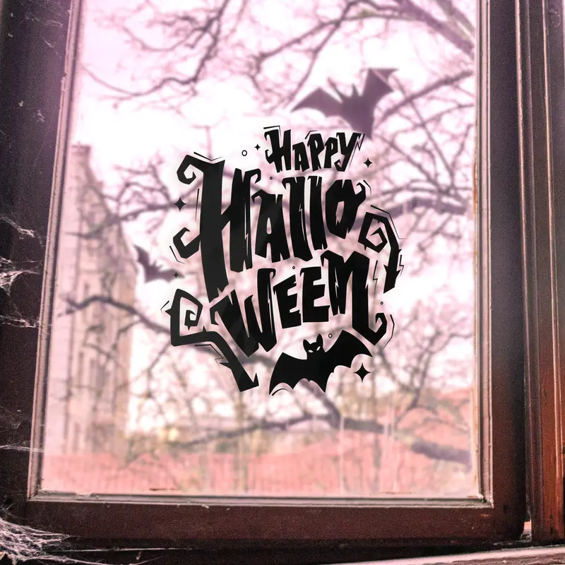 Sticker De Halloween Para Decoración De Ventanas 1