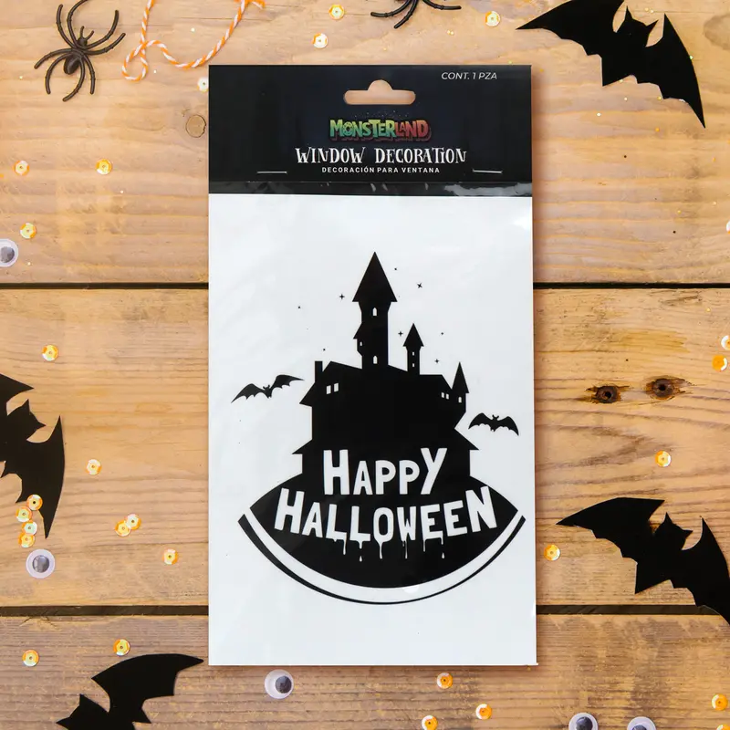 Sticker De Halloween Para Decoración De Ventanas, Casa Embrujada 2