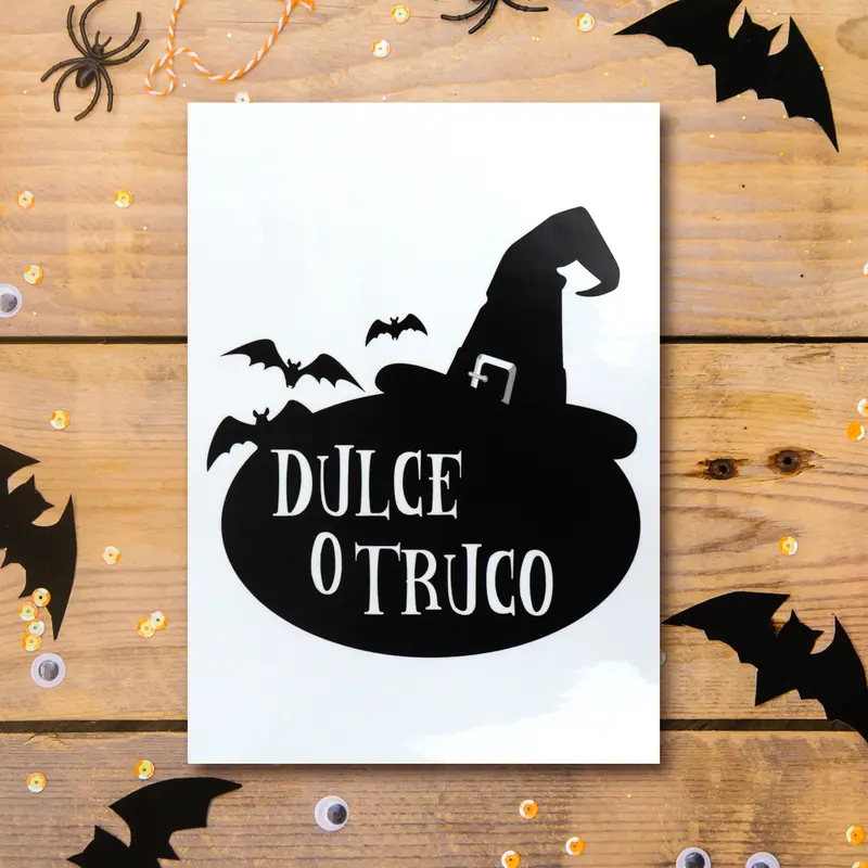 Sticker De Halloween Para Decoración De Ventanas, "Dulce O Truco" 2