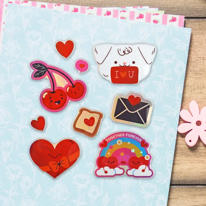 Stickers Para San Valentín, Love, 4 Pzas 1