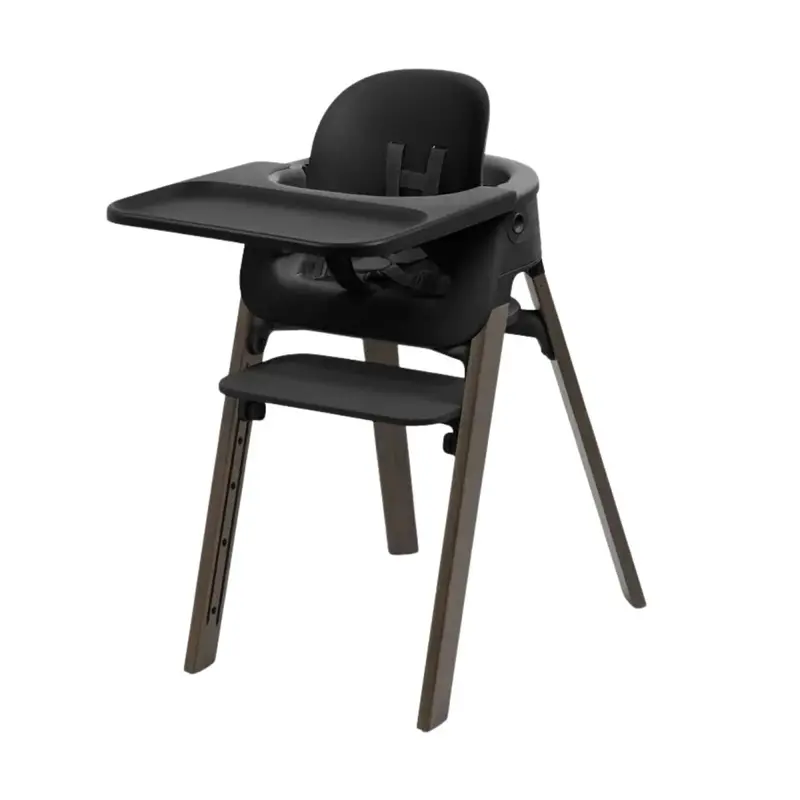 Stokke Steps Highchair - Black/Warm Brown 1