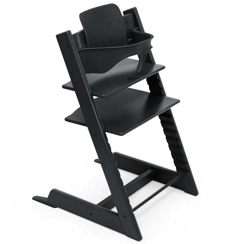 Stokke Tripp Trapp Highchair And Baby Set In Black 2
