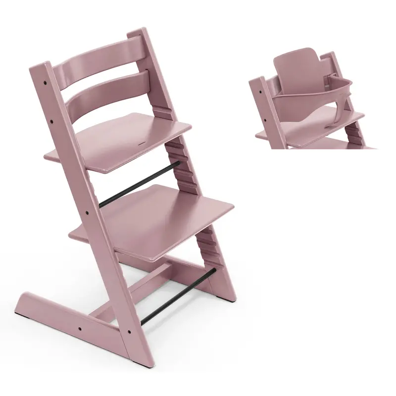 Stokke Tripp Trapp Highchair And Baby Set In Heather Mauve 1