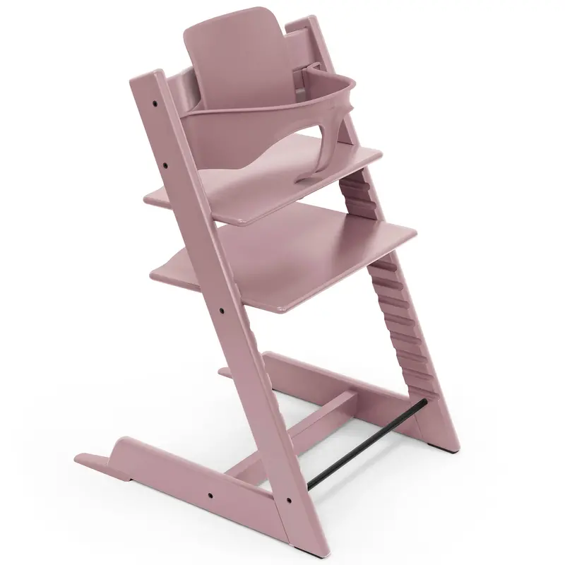Stokke Tripp Trapp Highchair And Baby Set In Heather Mauve 2