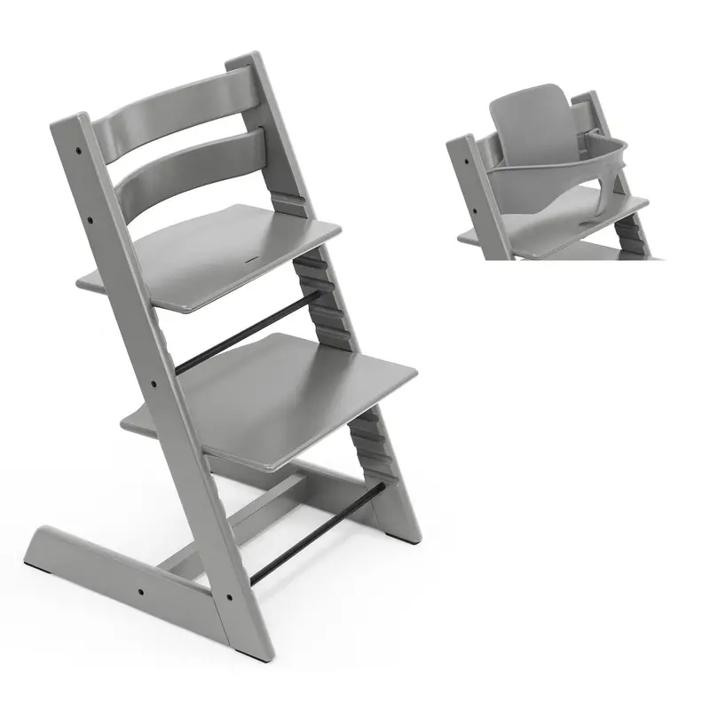 Stokke Tripp Trapp Highchair And Baby Set In Storm Grey 1