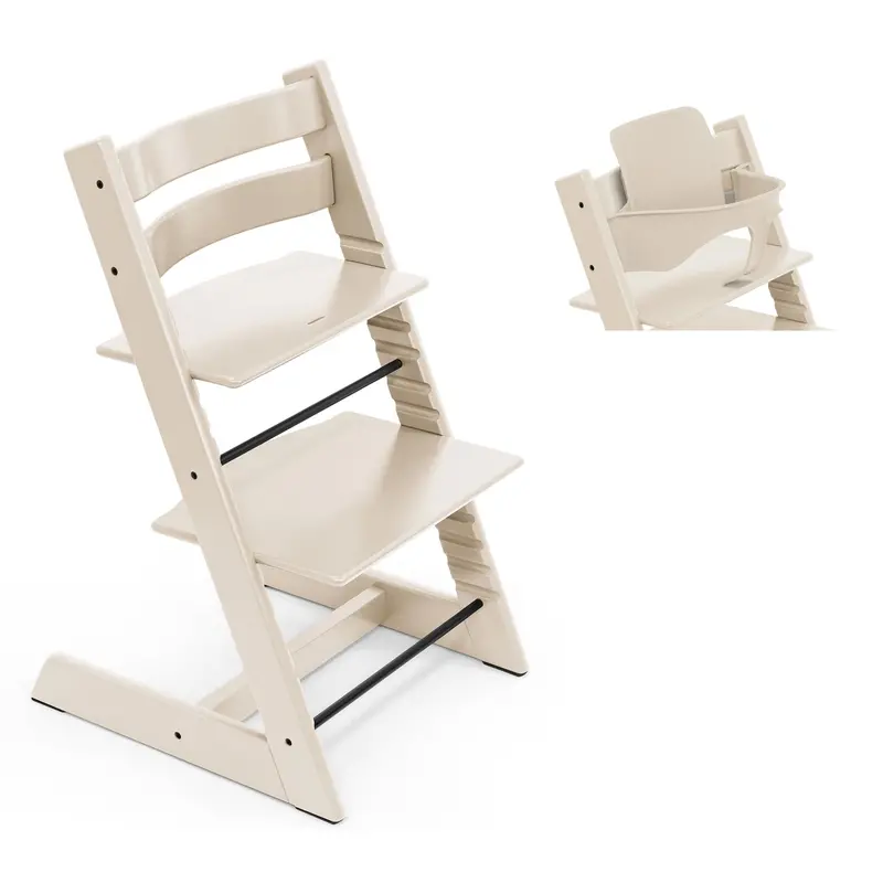 Stokke Tripp Trapp Highchair And Baby Set In Vanilla White 1
