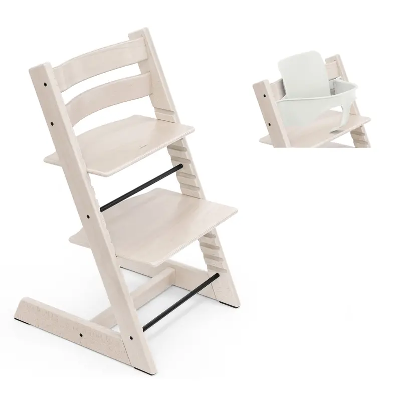 Stokke Tripp Trapp Highchair And Baby Set In Whitewash 1
