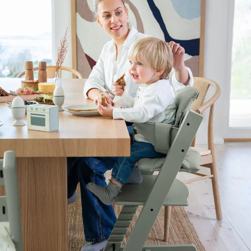 Stokke Tripp Trapp Highchair And Baby Set & Tray In Glacier Green 4
