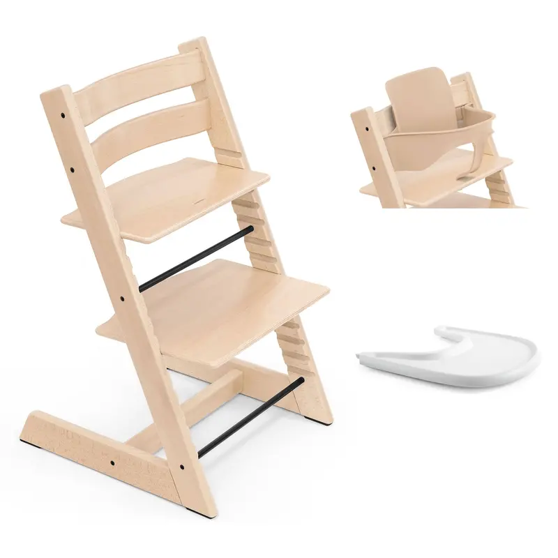 Stokke Tripp Trapp Highchair And Baby Set & Tray In Natural 1