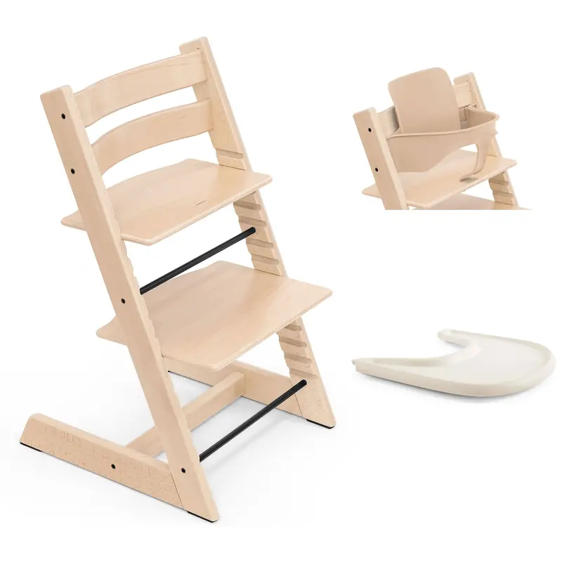 Stokke Tripp Trapp Highchair And Baby Set & Tray In Natural 2