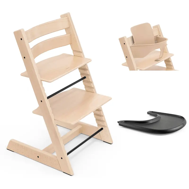 Stokke Tripp Trapp Highchair And Baby Set & Tray In Natural 3