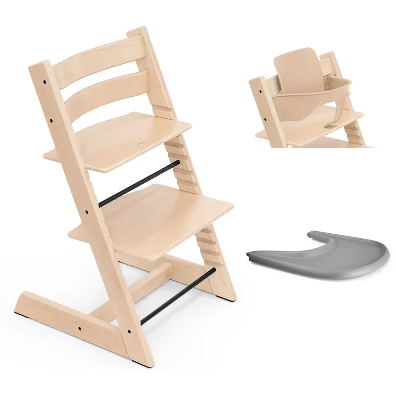 Stokke Tripp Trapp Highchair And Baby Set & Tray In Natural 4