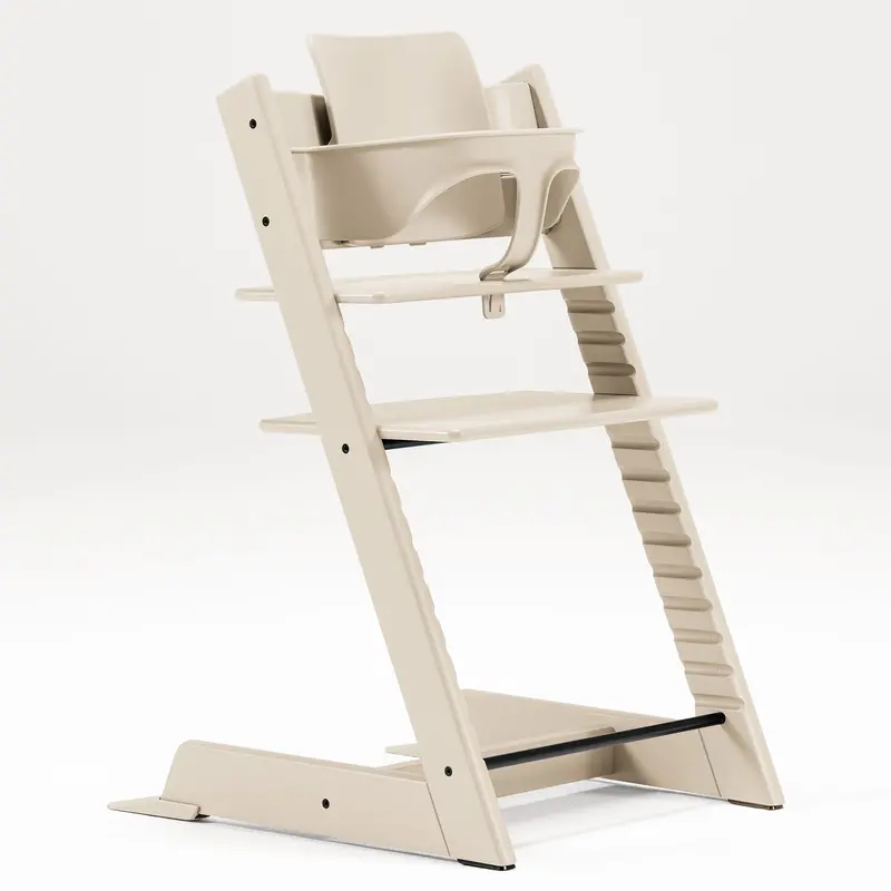 Stokke Tripp Trapp Highchair And Baby Set & Tray In Vanilla White 4