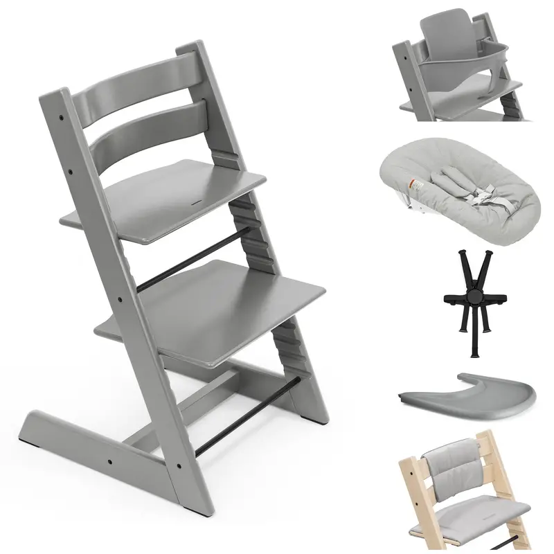 Stokke Tripp Trapp Highchair Complete Bundle In Storm Grey 1