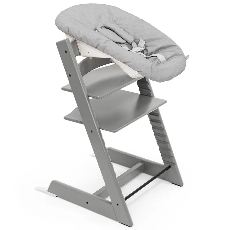 Stokke Tripp Trapp Highchair Newborn & Baby Set Bundle In Storm Grey 2