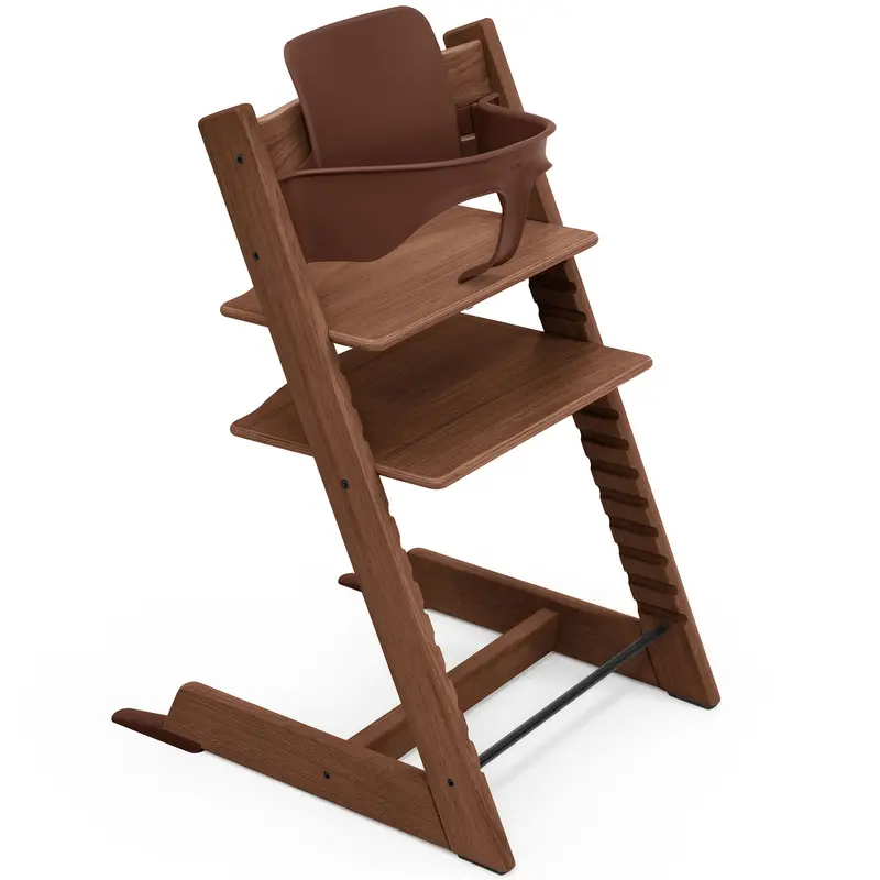 Stokke Tripp Trapp Highchair With Cushion & Baby Set In Oak Warm Brown (Oak) 3