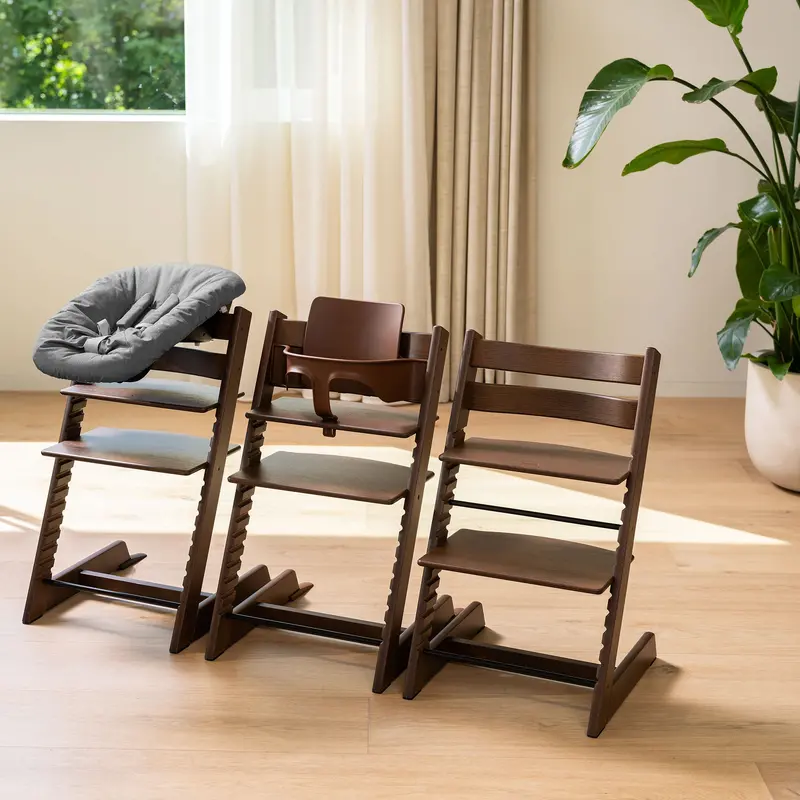 Stokke Tripp Trapp Highchair With Cushion & Baby Set In Oak Warm Brown (Oak) 5