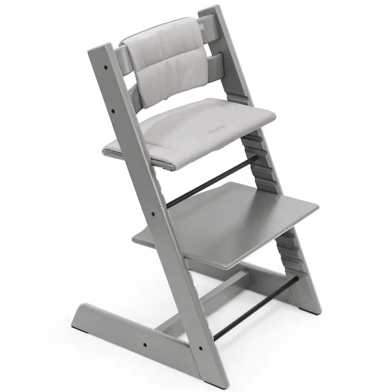 Stokke Tripp Trapp Highchair With Cushion & Baby Set In Storm Grey 4