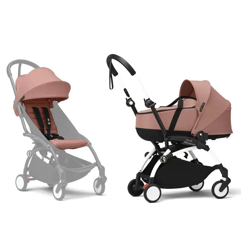 Stokke® Yoyo³ Complete Pram - White/Ginger 1