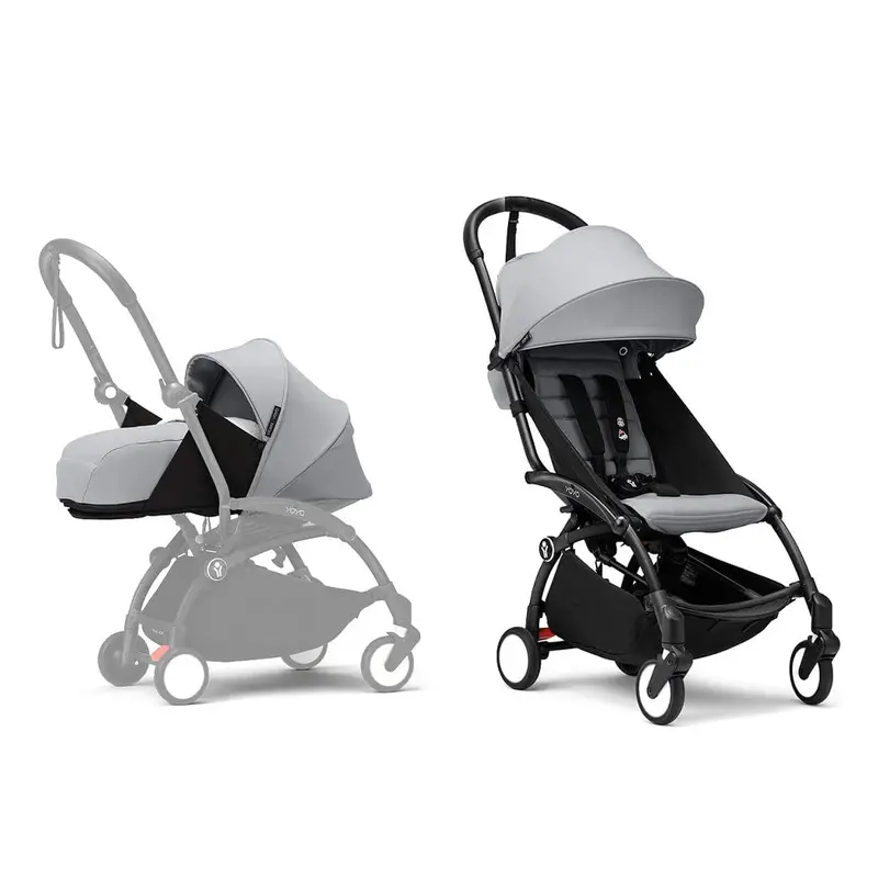 Stokke® Yoyo³ Complete Stroller - Black/Stone 1