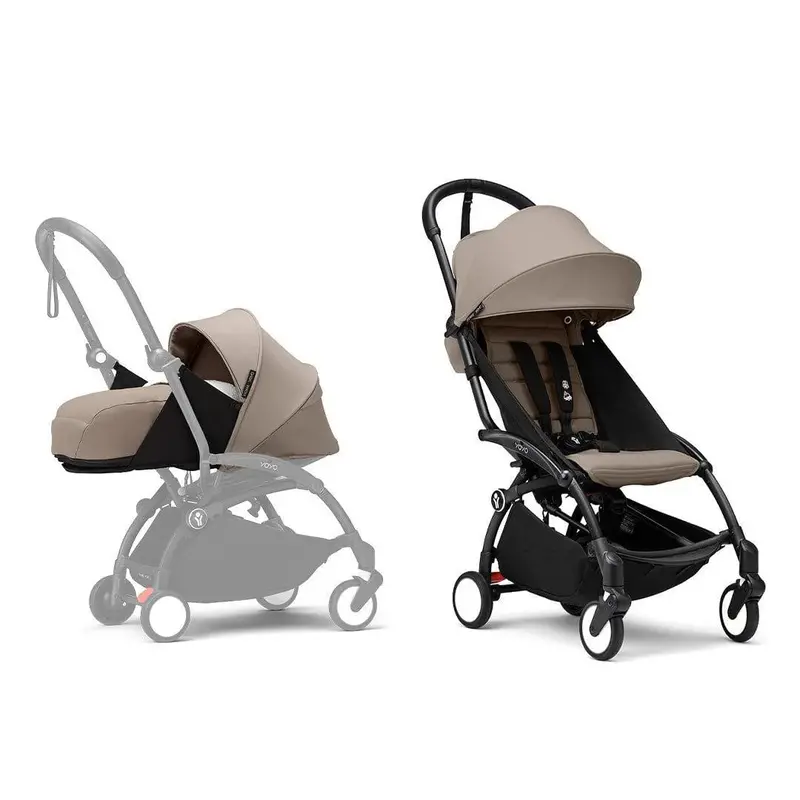 Stokke® Yoyo³ Complete Stroller - Black/Taupe 1