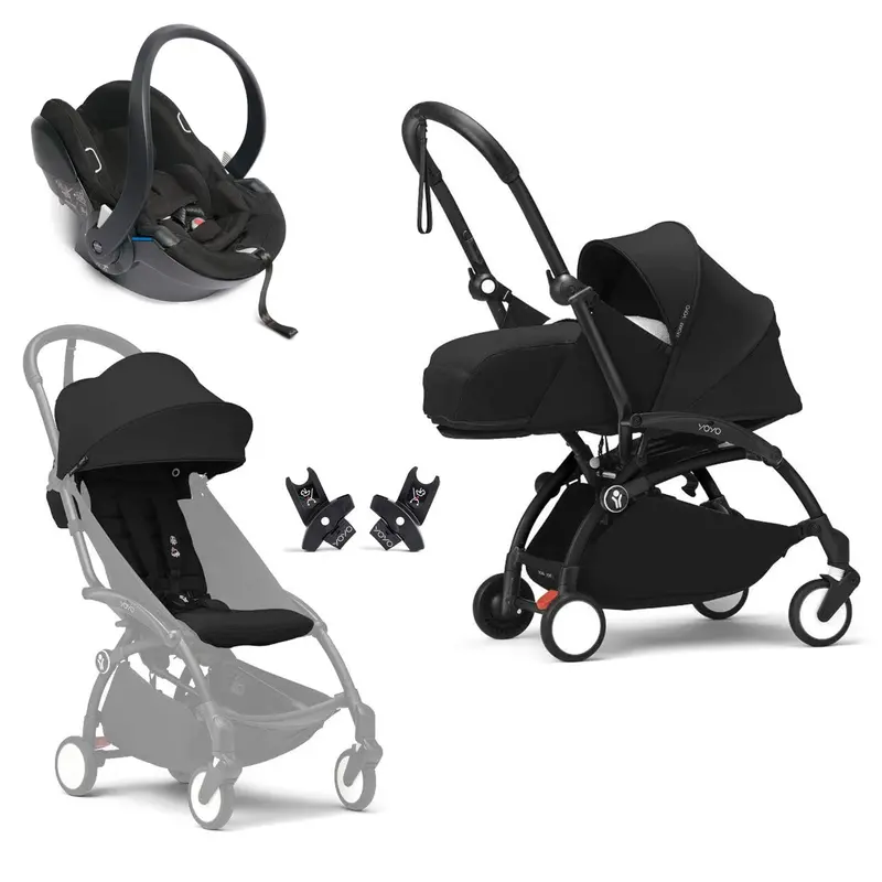 Stokke® Yoyo³ Complete Travel System - Black/Black 1