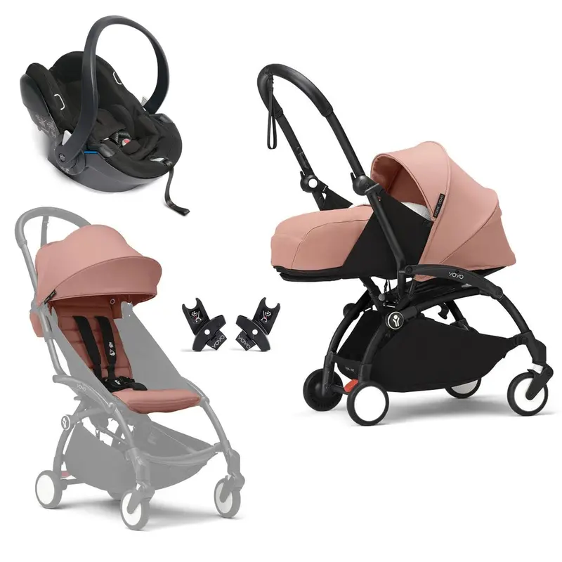 Stokke® Yoyo³ Complete Travel System - Black/Ginger 1
