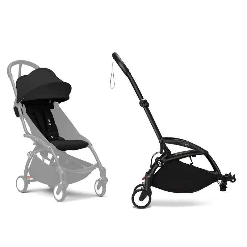 Stokke® Yoyo³ Connect & 6M+ Colour Pack Bundle Black Frame - Black 1