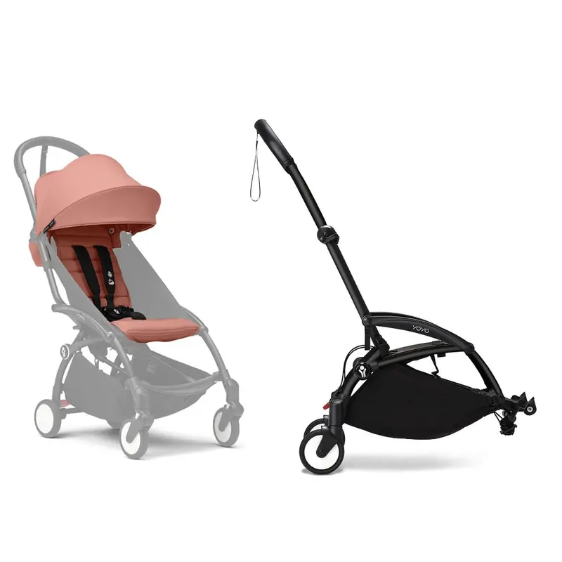 Stokke® Yoyo³ Connect & 6M+ Colour Pack Bundle Black Frame - Ginger 1