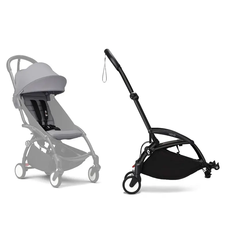 Stokke® Yoyo³ Connect & 6M+ Colour Pack Bundle Black Frame - Stone 1