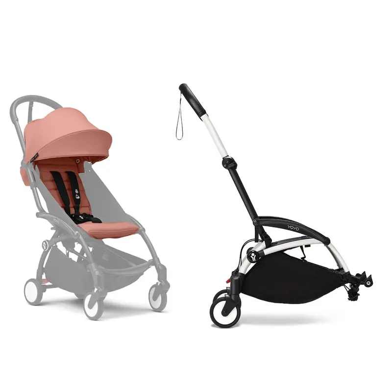 Stokke® Yoyo³ Connect & 6M+ Colour Pack Bundle White Frame - Ginger 1