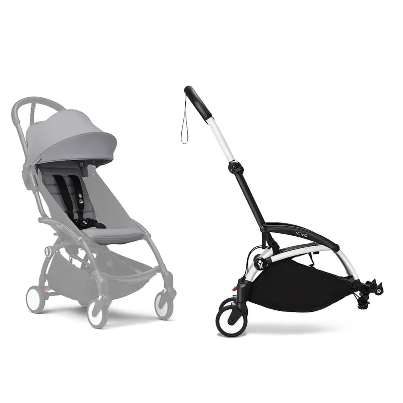 Stokke® Yoyo³ Connect & 6M+ Colour Pack Bundle White Frame - Stone 1