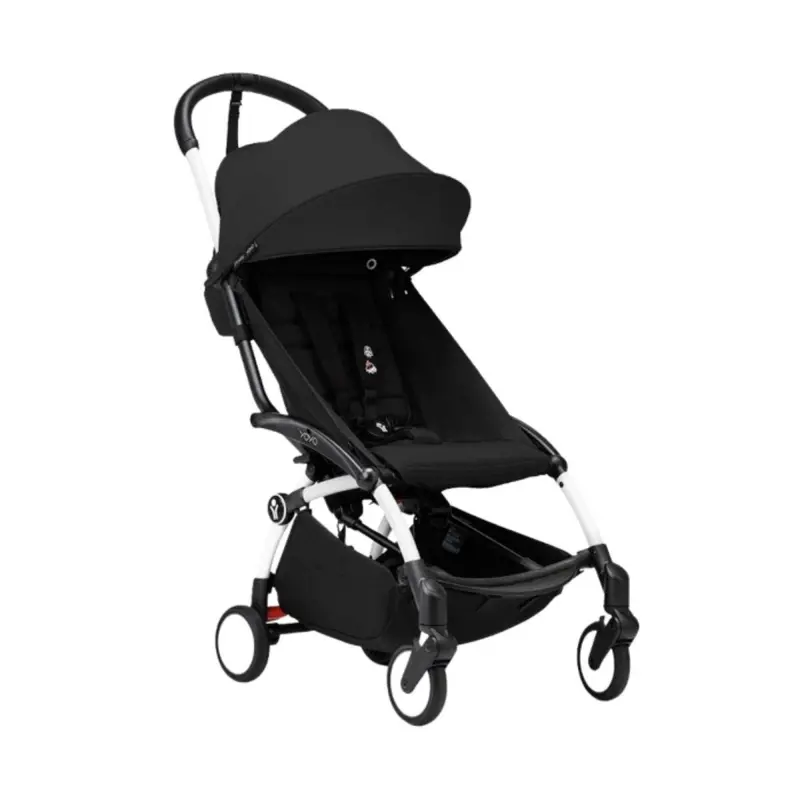 Stokke Yoyo³ Newborn Pack To Toddler Bundle - Black Color Pack & White Frame 2