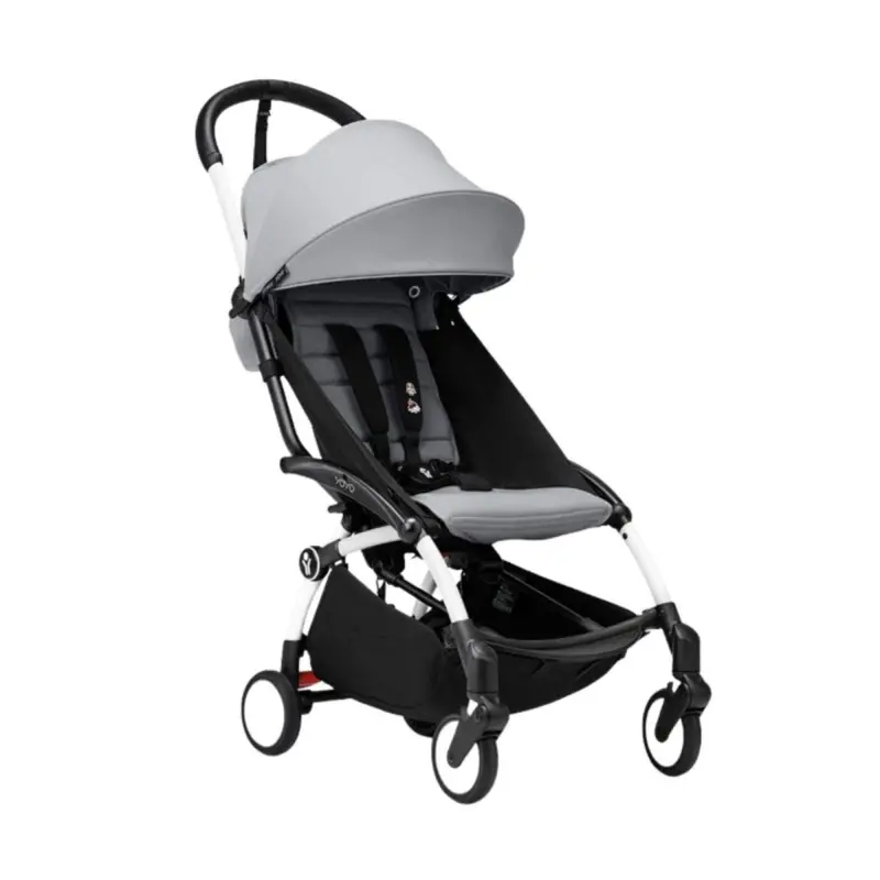 Stokke Yoyo³ Newborn Pack To Toddler Bundle - Stone Color Pack & White Frame 2