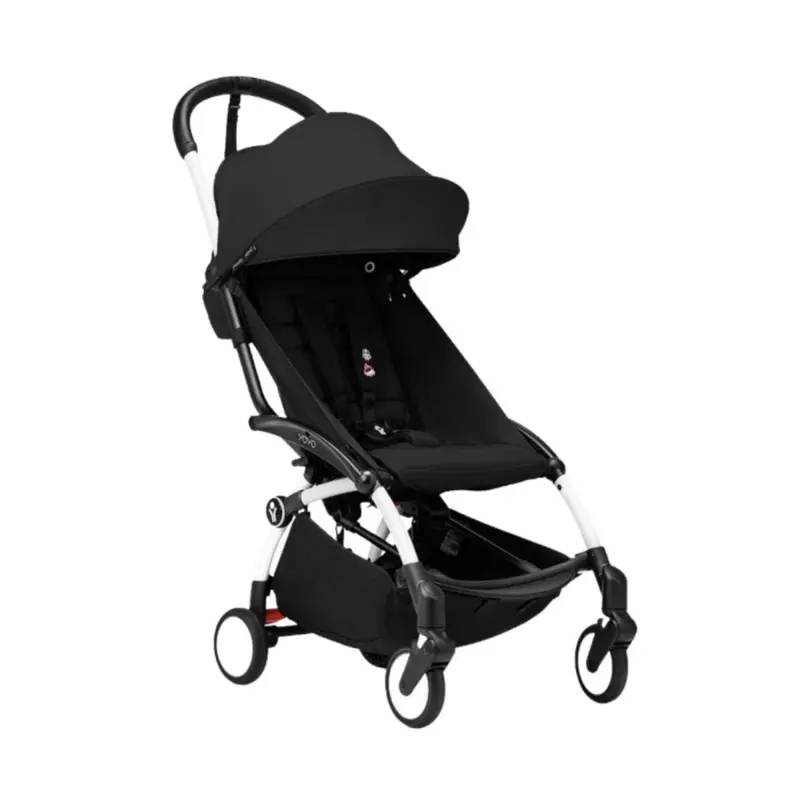 Stokke Yoyo³ Newborn Shell To Toddler Bundle - Black Color Pack & White Frame 2