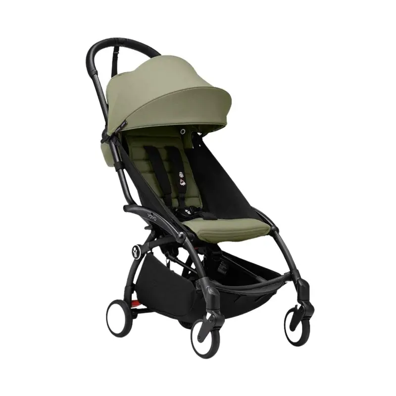 Stokke Yoyo³ Stroller 6+ Months - 6+ Olive Color Pack & Black Frame 1