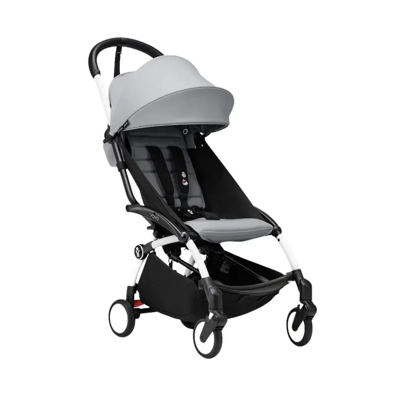 Stokke Yoyo³ Stroller 6+ Months - 6+ Stone Color Pack & White Frame 1