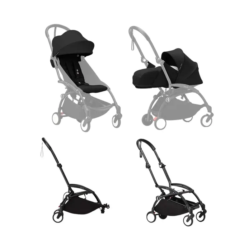 Stokke Yoyo³ Stroller For Siblings - Black Color Pack & Black Frame 1