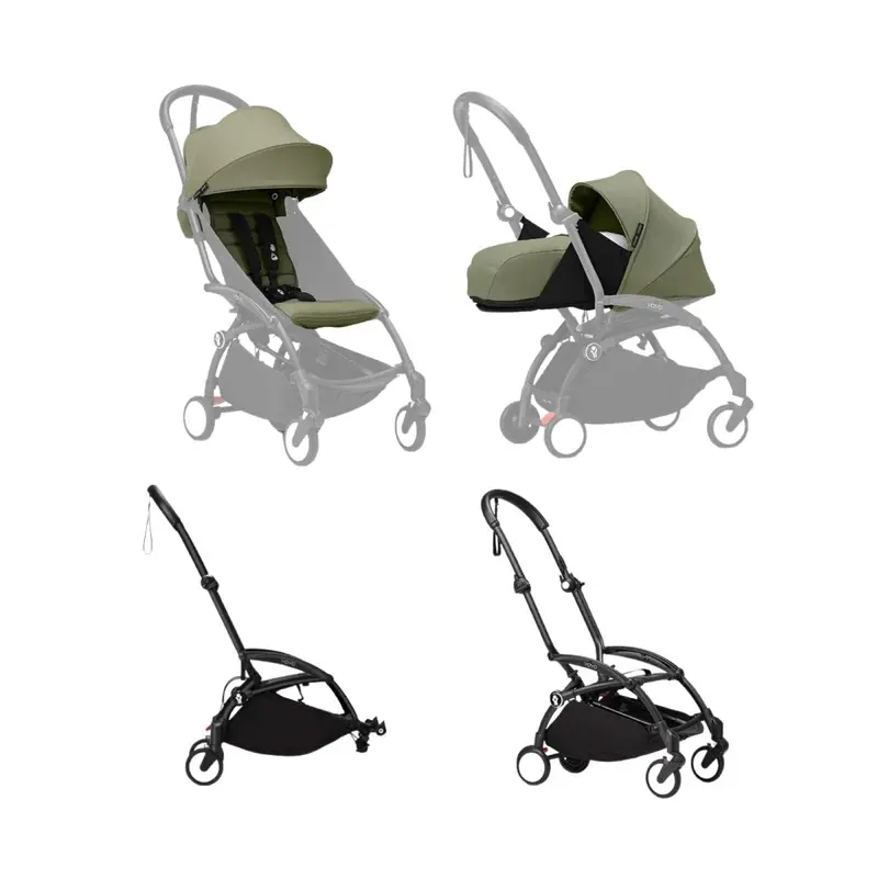Stokke Yoyo³ Stroller For Siblings - Olive Color Pack & Black Frame 1