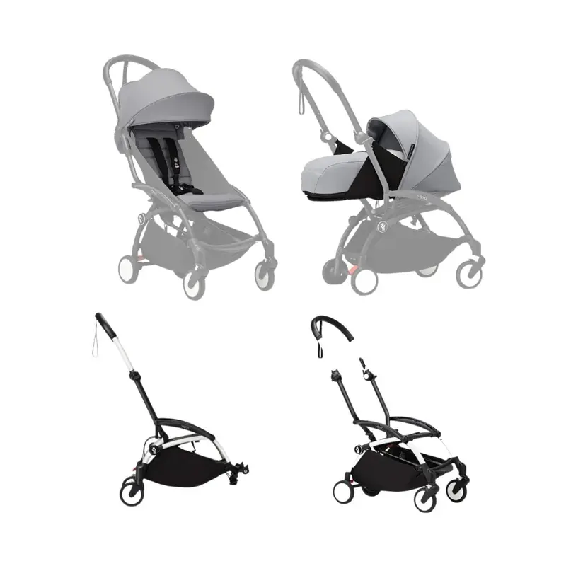 Stokke Yoyo³ Stroller For Siblings - Stone Color Pack & White Frame 1