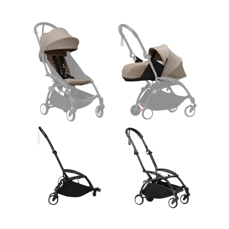 Stokke Yoyo³ Stroller For Siblings - Taupe Color Pack & Black Frame 1