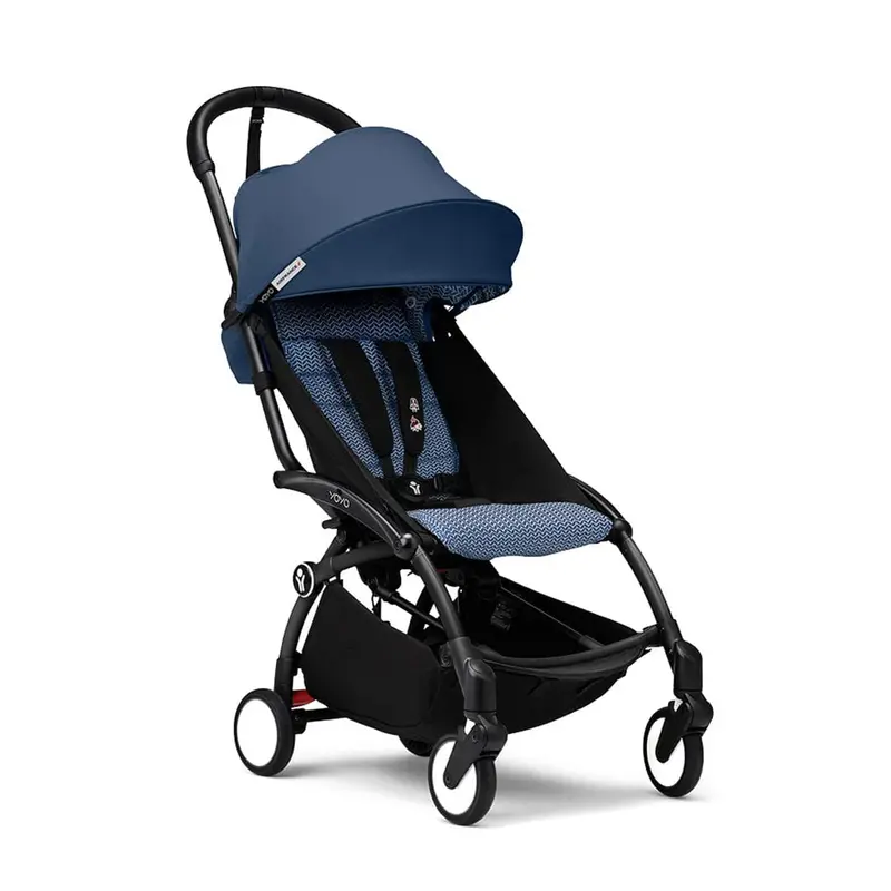 Stokke® Yoyo³ Stroller From 6 Months - Black/Air France Blue 1