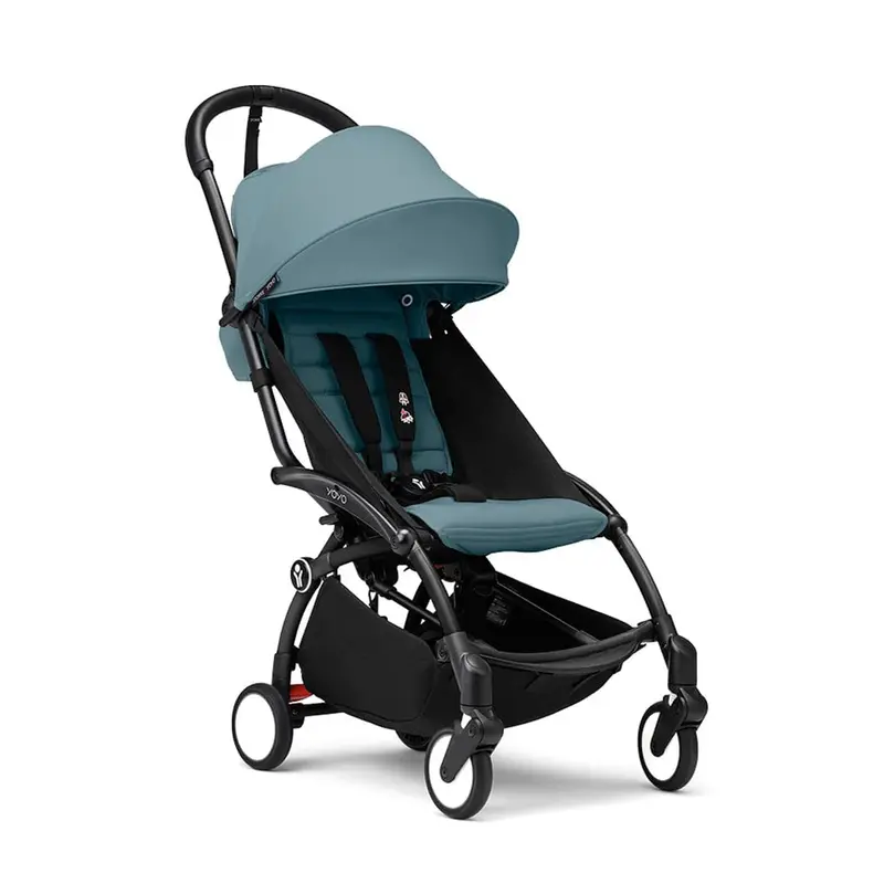 Stokke® Yoyo³ Stroller From 6 Months - Black/Aqua 1