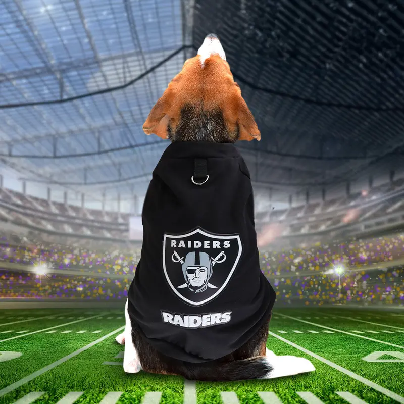Sudadera Color Negro De Los Raiders Para Perro 1