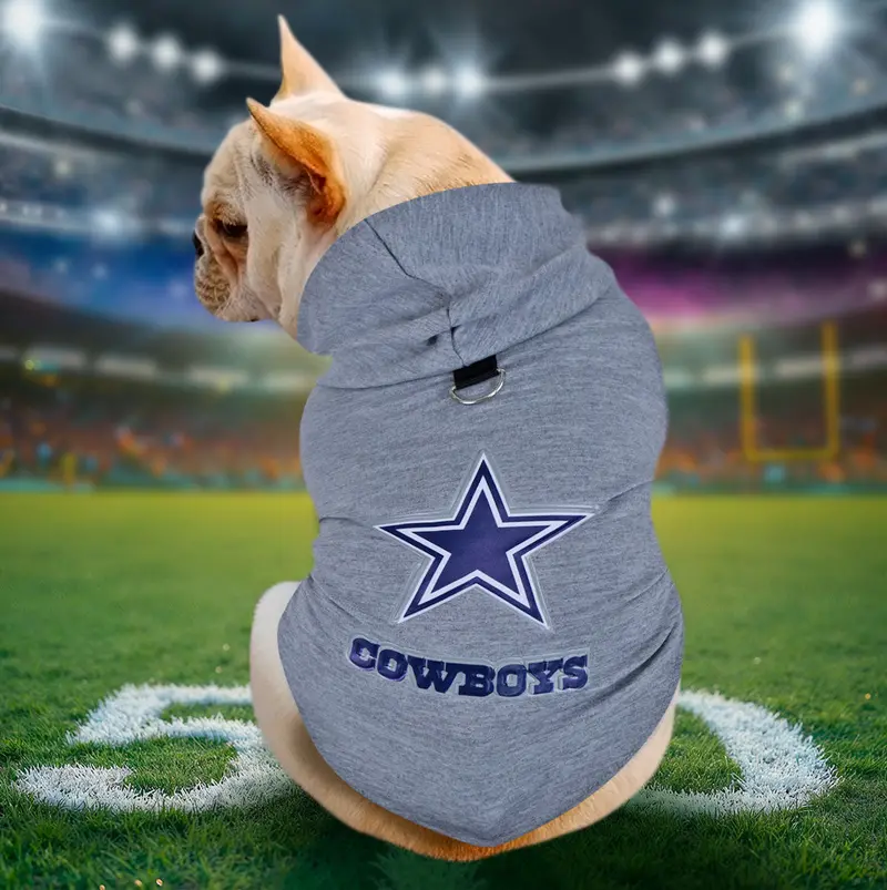 Sudadera Cowboys Nfl Color Gris Para Perro 1