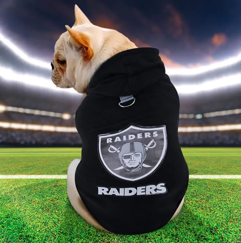 Sudadera De Los Raiders Para Perro, Negro 1
